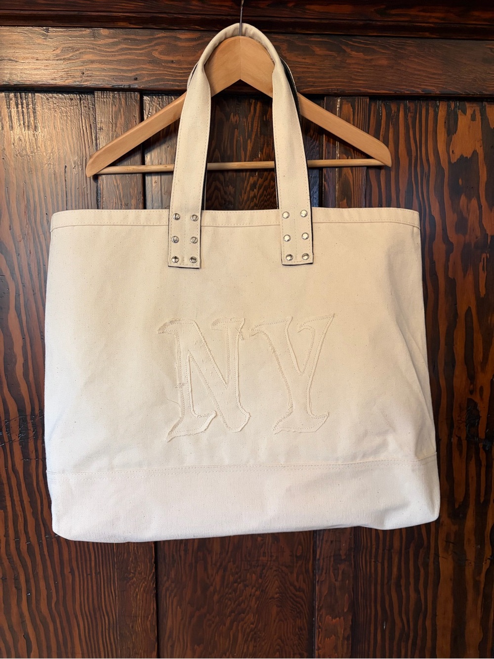 Nike Canvas NY Tote Bag in Cream — Stylish Everyday Carry